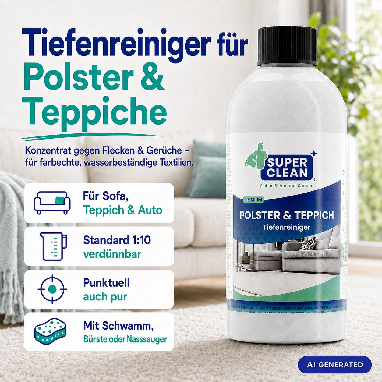 Polster & Teppich Tiefenreiniger