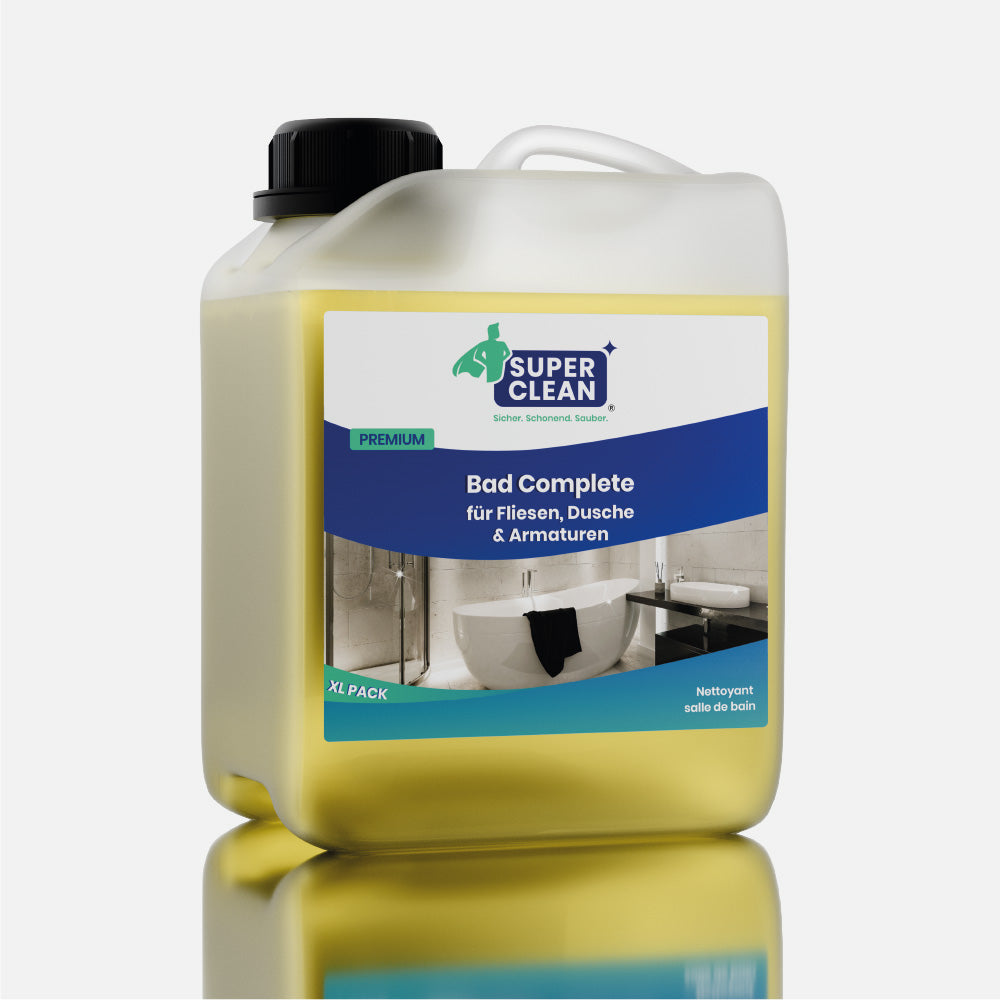 SUPER CLEAN Bad Complete 2 L mit Bürste für Fliesen, Dusche und Armaturen