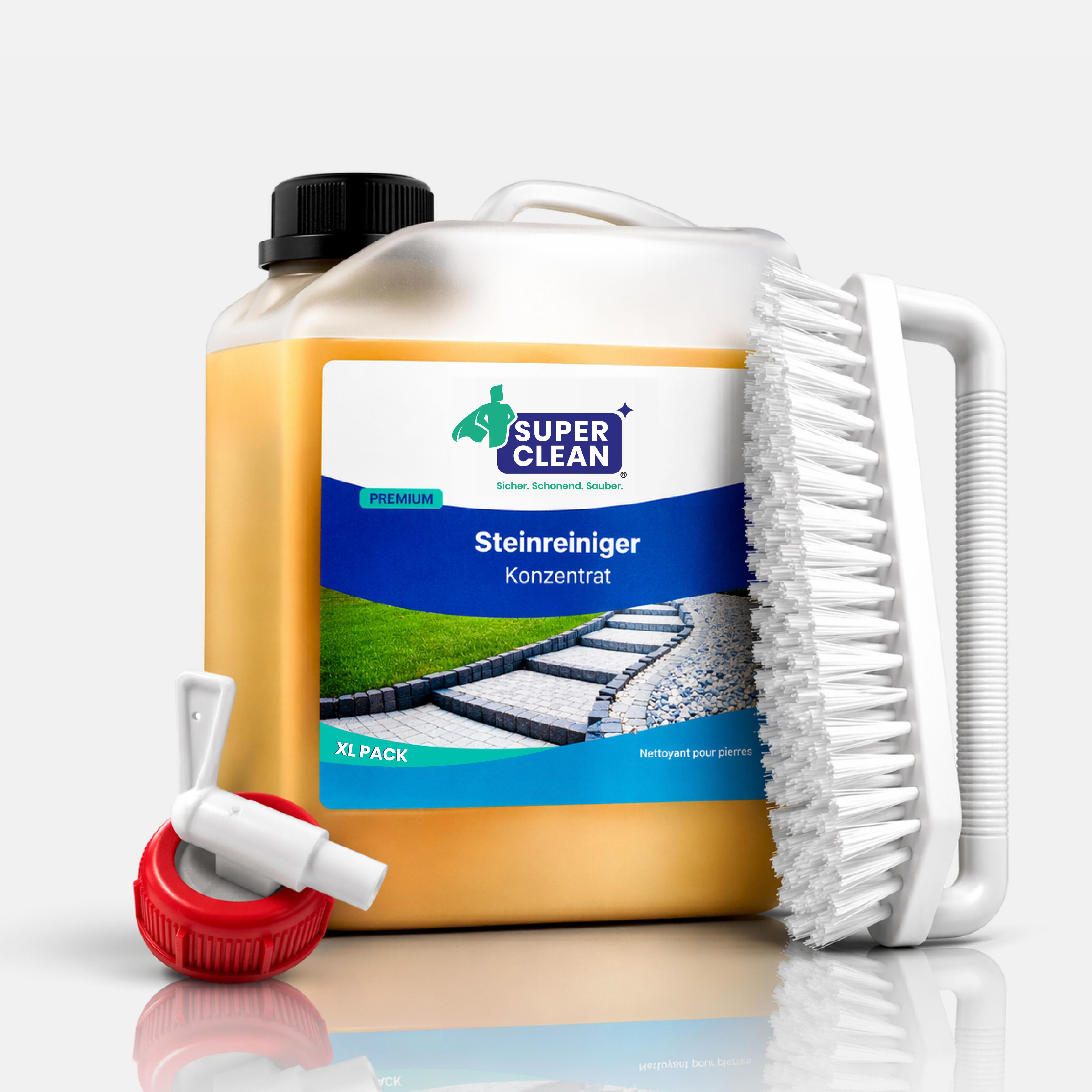 Steinreiniger Konzentrat (2L) mit Henkelbürste und Auslaufhahn