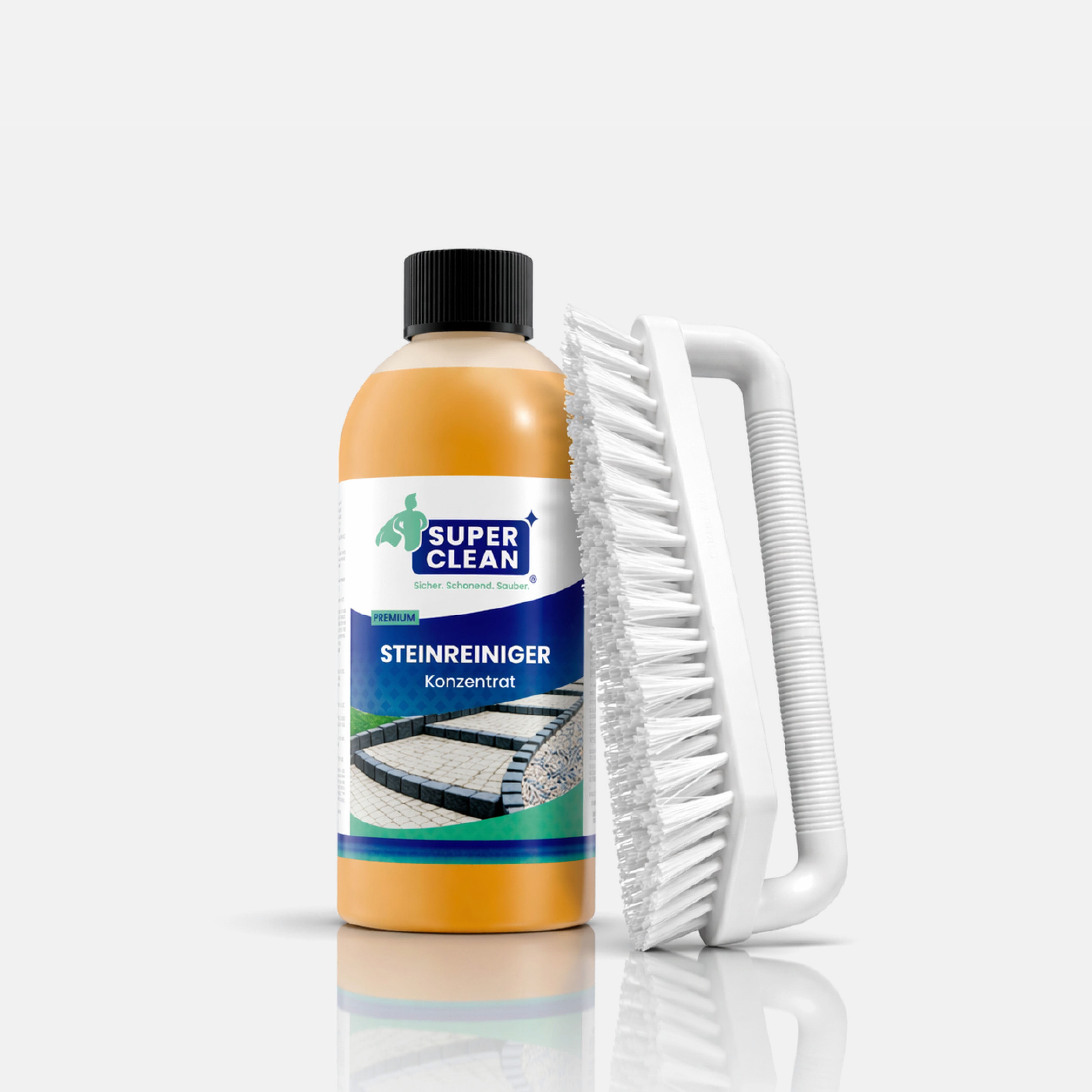 Steinreiniger mit Zubehör für Stein- & Außenflächen