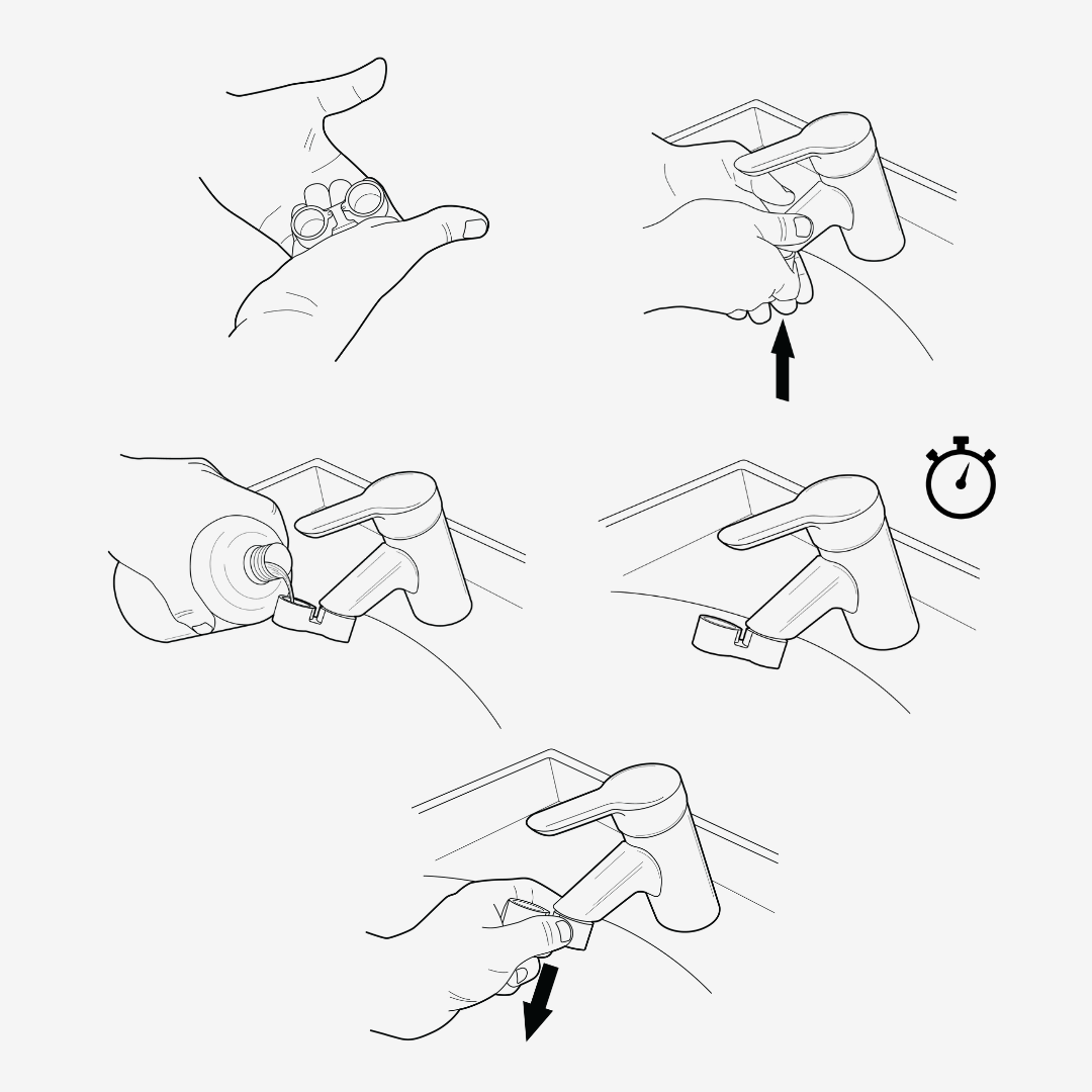 Wasserhahn-Aufsatz Anleitung – SUPER CLEAN Schritt-für-Schritt Montageanleitung für Entkalker